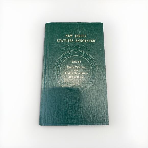 New Jersey Statutes Annotated Title 39 Motor Vehicles & Traffic Regulation Book - Picture 1 of 1